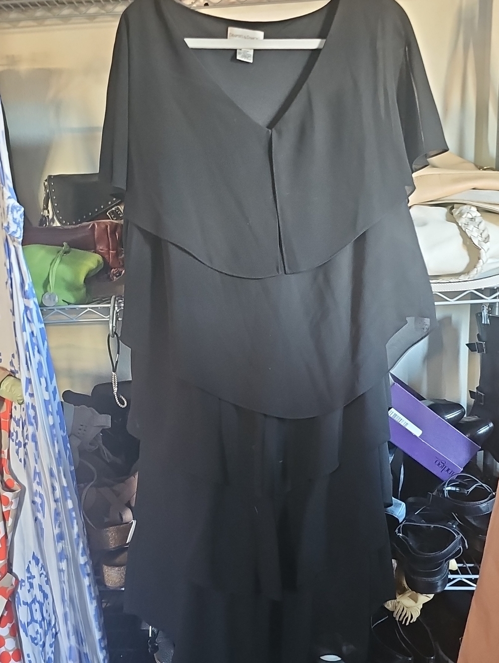 Drapers & Damons Elegant Black Layered Dress